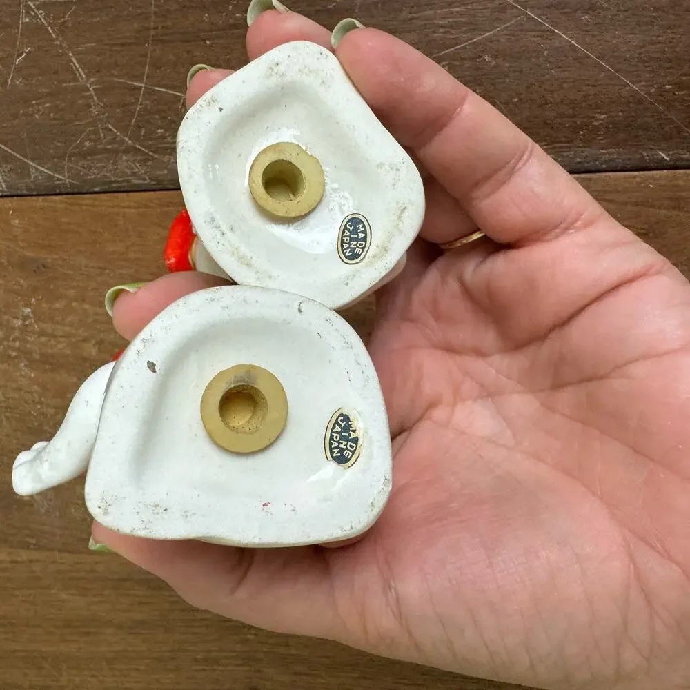 Japan MCM Mid Century VINTAGE spooky cooking chef ghost‎ salt pepper shakers